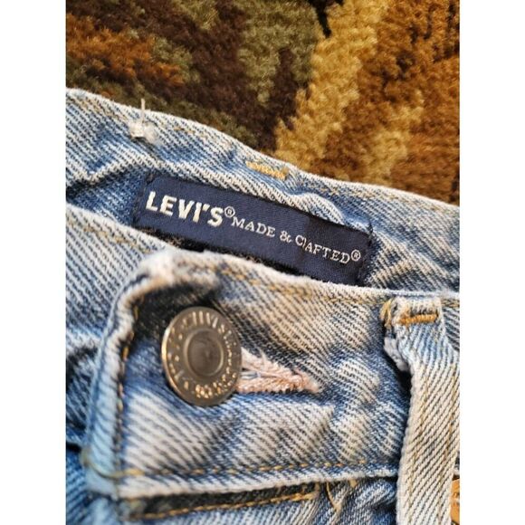 Levi's Made& Crafted 501 Straight Jeans Salt Bleached Light Women's 25 - Picture 6 of 6